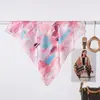 Lenço de Seda Quadrado Estampa de Leopardo Moda Frio Intenso Toque de Luxo Xale Proteção Solar Gravata de Pescoço Lenço Quadrado Pequeno Lenço de Cabeça Lenço Feminino