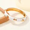 Pulsera de Elefante y Trébol de Cuatro Hojas Esmaltada tipo Macarrón, Accesorio Estilo Chino con Relieve de Goteo de Aceite, Stock Listo de Fábrica para Venta al Por Mayor Transfronteriza
