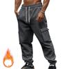 25 Exportación Transfronteriza Nuevo Otoño e Invierno Terciopelo Pantalones Casuales para Hombre con Bolsillos de Solapa Múltiple Pantalones Cargo Talla Grande Pantalones Deportivos Casuales para Hombre