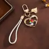 Presente de Dia dos Namorados chaveiro pingente coração de cristal pulseira de celular fofa decoração de bolsa coração acessório criativo