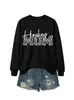 MAMÁ DE HOCKEY Tienda Independiente de Amazon Wish Sudadera de Manga Larga con Cuello Redondo para Mujer, Moda Versátil y Cómoda para Otoño e Invierno