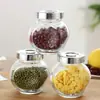 Suministro transfronterizo creativos utensilios de cocina botella de vidrio para condimentos frasco para condimentos de barbacoa botella para miel botella para almacenar mermelada