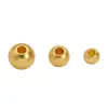 Retenção de cor forte contas douradas de areia contas redondas ouro real contas soltas pulseira diy com contas feitas à mão contas espaçadoras material para joias acessórios