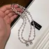 Collar de Cubo de Azúcar Burbuja, Cadena para Clavícula de Perlas de Alta Gama y Elegante, Collar de Perlas Estilo Francés, Nuevo Artículo Caliente 2026