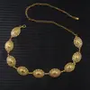 Cadena de Cintura Ovalada de Metal Retro con Turquesa para Mujer Estilo Étnico Bohemio Adorno de Cintura Sensación de Alta Gama Accesorio de Vestido