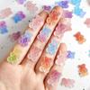 Pegamento de color crema lindo DIY arena ácida oso de goma estilo japonés accesorios de comida de juguete pasador DIY joyería accesorios de resina