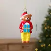 Nuevo colgante de Papá Noel transfronterizo, letrero de carta de árbol de Navidad, colgante de plástico de campana, decoración creativa navideña