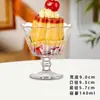 Taza Creativa de Vidrio Estilo Europeo para Batidos, Vaso para Jugos Casero, Bol para Pudín, Bol para Postres, Taza de Ensalada de Frutas y Helados para Restaurante