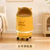 Cubo de basura rodante de gato de dibujos animados Alta apariencia Uso doméstico Cubos dobles interior y exterior Dormitorio Sala de estar Creativo Lindo Con tapa Papelera