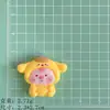 Pequeno tamanho brilhante desenho animado porco resina acessórios creme cola faça você mesmo capa de telefone acessórios para cabelo manchete copo de água chaveiro