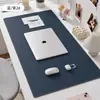 Alfombrilla de ratón extragrande de cuero de alta gama, alfombrilla de escritorio para teclado de computadora de oficina, alfombrilla de escritorio simple impermeable, personalizable