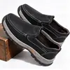Zapatos casuales de cuero para hombre sin cordones, los más vendidos en Amazon y AliExpress, con suela gruesa antideslizante para uso en exteriores y para ir al trabajo