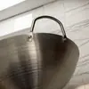 Wok transfronteiriço, panela especial do chef sem revestimento para culinária doméstica, antiaderente, adequada para fogões a álcool, panela de aquecimento pequena com duas alças, compatível com fogão a gás