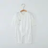 Ropa de Bebé de Seda Modal Mariposa Verano Manga Larga Delgada Transpirable Ropa de Conejo Protectores Dobles para la Barriga para Recién Nacidos