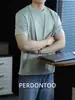 Camiseta Manga Curta Fina Antibacteriana Refrescante de Fibra de Bambu para Homens, Estilo Verão 2026, Camada Base Casual Respirável, Camiseta Pura