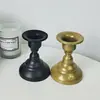 Portavelas Creativo de Doble Uso Retro Simple Europeo de Hierro Dorado Adornos para Decoración del Hogar Artesanías de Metal
