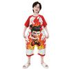Pijama Infantil Macacão Meninos 2025 Novo Verão Fino Algodão Puro Manga Curta Roupa de Casa para Meninos para o Verão
