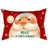 Cojín lumbar navideño transfronterizo cojín estampado piel de durazno cojín para la cintura y la espalda para sofá de sala de estar funda al por mayor con diseño de mapa