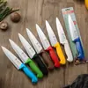 Cuchillo de Cocina de Acero Inoxidable para Cortar Carne, Cuchillo Pequeño Multicolor, Cuchillo Multiusos para Frutas y Verduras, Venta al por Mayor del Fabricante Asakh-No.417