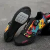 Zapatos de ciclismo sin cierre para bicicleta de montaña hombres y mujeres graffiti zapatos de carretera para ciclismo suela dura zapatos de ciclismo dinámicos zapatos de ciclismo