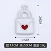 Diario Colgante Individual de Goteo de Aceite DIY, Decoración de Candado de Corazón, Accesorios, Venta Directa de Fábrica Transfronteriza, Venta al por Mayor, Se Puede Mezclar por Lotes
