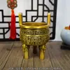 Latón Keding Quemadores de Cobre Domésticos Trípode Antiguo Redondo Ding Oficina Feng Shui Cobre Ding Artesanía Regalos Adornos