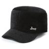 Gorra de Hombre Nueva de Invierno de Terciopelo Cálida de Cuero para Papá y Personas Mayores, de Mediana Edad y Mayores, Resistente al Viento, Protección para Orejas, Gorra Plana
