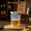 Sacos Espessos de Grau Alimentício para Cerveja Transfronteiriços, Sacos de Embalagem Selados, Sacos Portáteis com Bico, Sacos Descartáveis para Água, Sacos para Embalagem de Líquidos