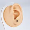 Moda Estilo Coreano Uñas de Hueso de Oreja Estrella Mini Pendientes de Estrella de Cinco Puntas Acero Inoxidable Personalizado Pendientes Pequeños Suministro Transfronterizo