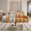 Sofá de Tecido Candy Estilo Moderno de Luxo Leve-Silencioso Cor Creme Mistura e Combinação Apartamento Grande e Pequeno Sala de Estar Quarto Três Pessoas Quatro Pessoas