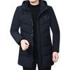Ropa de algodón de invierno para hombres de mediana edad y ancianos Chaqueta acolchada de algodón de mediana edad Chaqueta con capucha informal holgada de algodón y engrosamiento Camiseta de papá