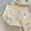 Crema Puff Ropa Interior de Algodón Puro para Mujer Cintura Alta Ajustada a las Caderas Agradable a la Piel 10A Antibacteriana Algodón Puro en la Entrepierna Calzones Dulces
