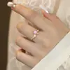 Anel de Flor de Pérola com Pontos Dourados em Prata de Lei S925 Estilo Nacional para Mulheres, Anel Aberto de Temperamento Elegante Roxo, Anel da Moda de Luxo Leve