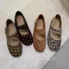 Primer Encuentro Ji Zapatos Mary Jane Retro para Mujer 2026 Nuevo Estilo Artístico Lunares Corte Bajo Zapatos de Abuela Individuales