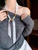 Accesorio Versátil~ Patrón Floral Único Bufanda de Seda Versátil con Cuentas Accesorio para el Cuello, Nuevo Estilo de Verano, Patrón Paisley Retro de Nicho Versátil