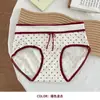 Ropa interior roja estilo navideño para mujer talla grande Buena suerte en el año de nacimiento Algodón puro Cómoda Transpirable Cintura media Ropa interior de boda para mujer
