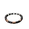 Cuentas de Ébano de Corte Recto, Pulseras de Palosanto Negro, Tiras Cuadradas, Joyería de Estilo Étnico al por Mayor