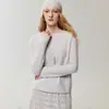 Kang Sai Ni Primera Línea Listo para Usar 100% Cachemira Simple Versátil Cuello Redondo Suéter para Mujer Manga Raglán Tejido Capa Base