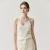 ¡Listo para usar sin costuras! Camisola de Cachemira con Cuello en V para Mujer, Amigable con la Piel, Sin Mangas, Suéter de Lana Tejido como Capa Base