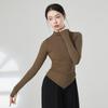 Ropa de práctica de danza moderna Otoño e Invierno top de punto de manga larga ropa de cuerpo de danza clásica para mujer