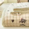 Lençol de cama de veludo de leite grau A, tamanho casal, inverno, forrado com fleece, espessado, manta de flanela de velo de coral, peça única, adequado para dormitórios, tamanho solteiro