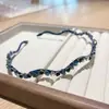 Diadema Estilo Coreano para Mujer, Exquisita Horquilla Flor de Aleación Negra Tocado, Celebridad de Internet Súper Hada Diadema de Cristal de Gama Alta Accesorio para el Cabello