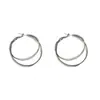 Pendientes de Metal Exagerados con Doble Capa de Cruz, Estilo Nicho, Personalidad Única, Versátiles y Minimalistas, Moda Transfronteriza de Amazon