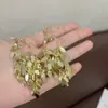 Design de Nicho de Luxo Leve Moda Versátil Joia de Orelha Nova Moda Outono e Inverno Sensação de Alto Padrão Brincos de Franja de Trigo Femininos