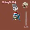 Tapón de polvo para teléfono móvil 2D, colgante acrílico de gatito transfronterizo, colgante de Tipo C enojado, artículo de venta caliente, otros productos africanos
