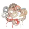 Scrunchie Quadrado Retro Preguiçoso Estilo Francês para Mulheres, Versátil Menina Fresca Acessório de Cabelo para Rabo de Cavalo Alto Scrunchie