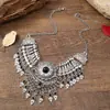 Fabricantes de joyería étnica retro europea y americana en stock collar con borla de gota de agua cadena para suéter cadena para clavícula accesorios transfronterizo