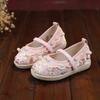Sapatos de Pano de Pequim Antigo Primavera e Outono Sapatos Zen Femininos Estilo Étnico Retro Sapatos Hanfu Estilo Antigo Elegante Estilo Étnico Sapatos de Solado Macio
