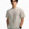 Nueva Camiseta de Manga Corta para Hombre Verano Nuevo Color Sólido Cuello Redondo Manga Media Top Capa Base Ropa Interior Estilo Perezoso Japonés