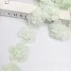 Flores de Organza de Encaje con Cuentas Hechas a Mano Ropa para Niños Zapatos Sombreros Accesorios para el Cabello DIY Hilo de Pesca Adorno de Encaje Parches Decorativos de Tela